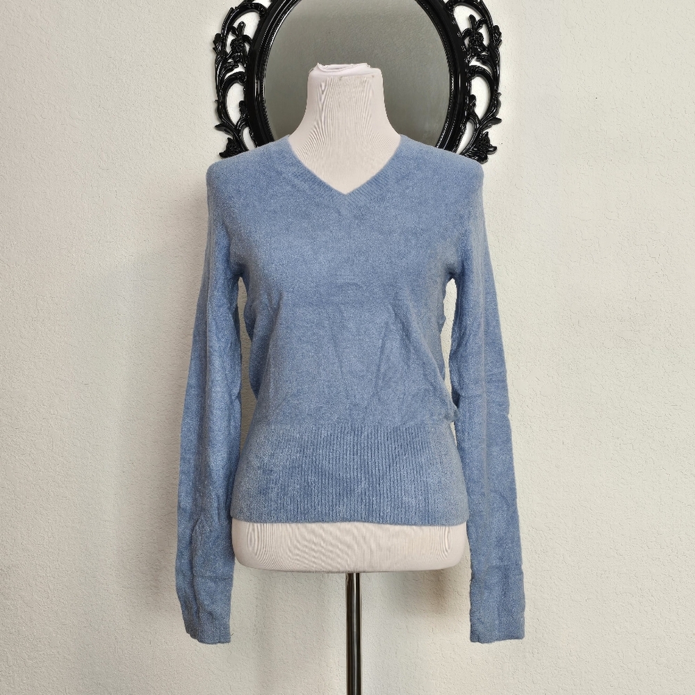 EVIE Light Blue V-Neck Sweater